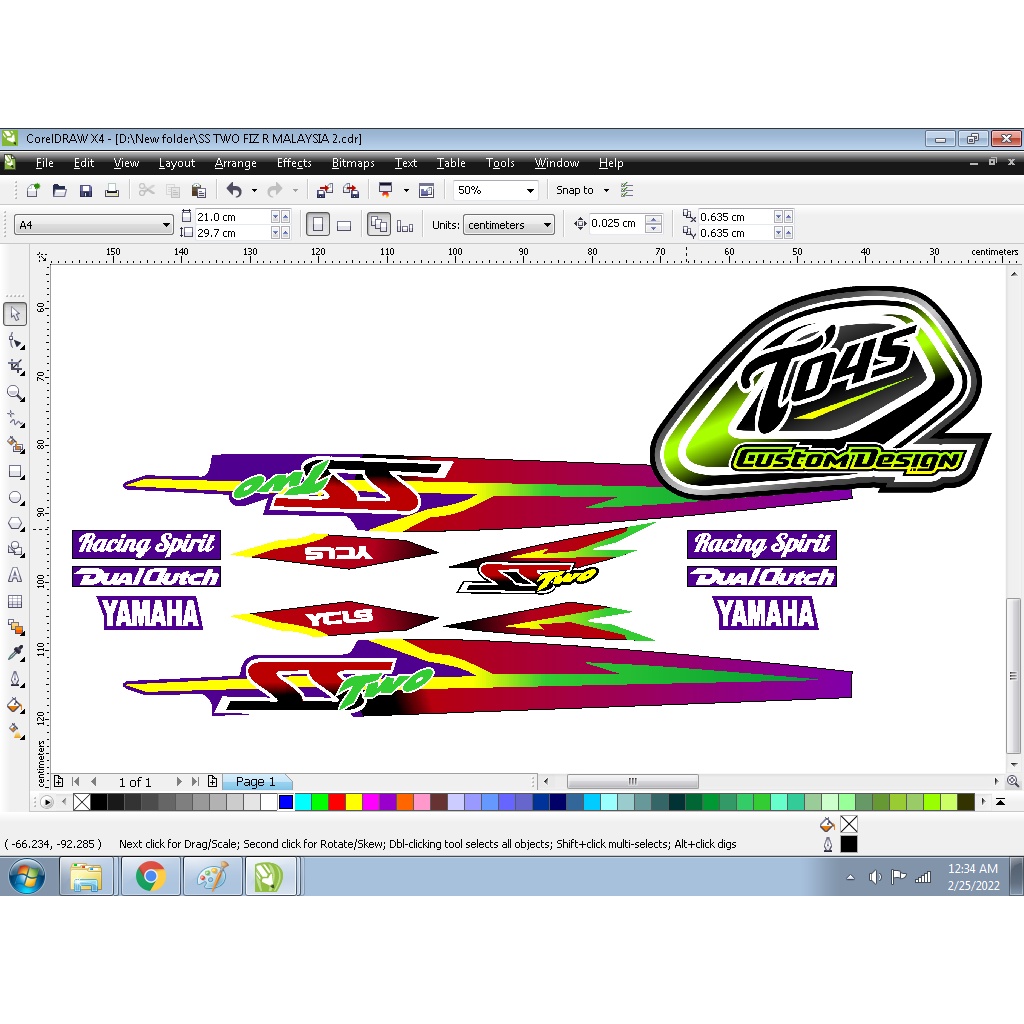 Sticker striping ss two malaysia 1rd