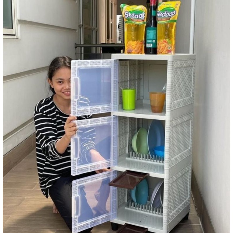 Lemari Piring / Rak Piring Akako Susun 3