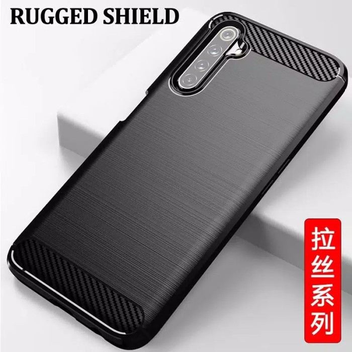 Silicon Case Realme 6 Realme 6 Pro (6.6) Realme Narzo Softcase iPAKY Carbon Cover Casing - Hitam