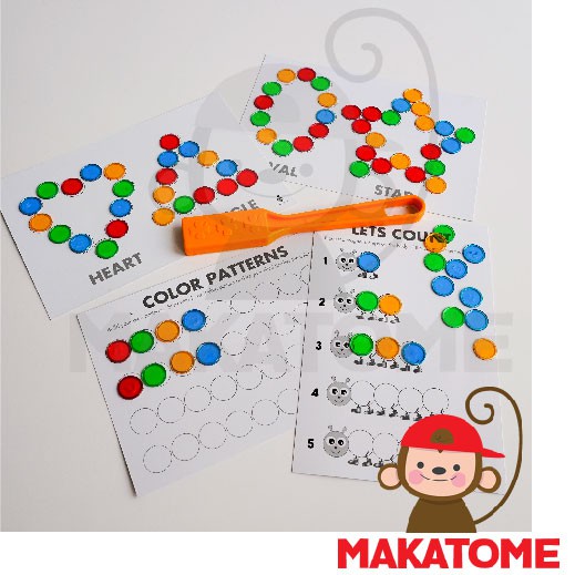 Magnetic Wand + Chip + Free Worksheet Mainan Edukasi magnet coin