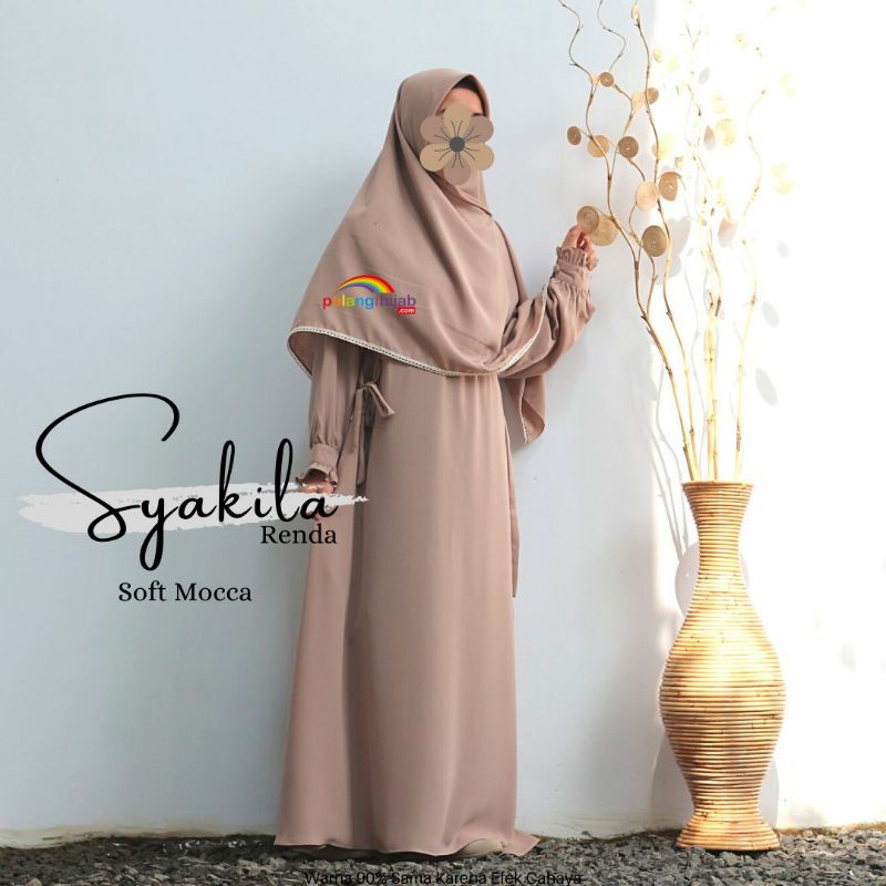 Gamis Syakila Renda by Pelangi Hijab ( Gamis Only size XL )