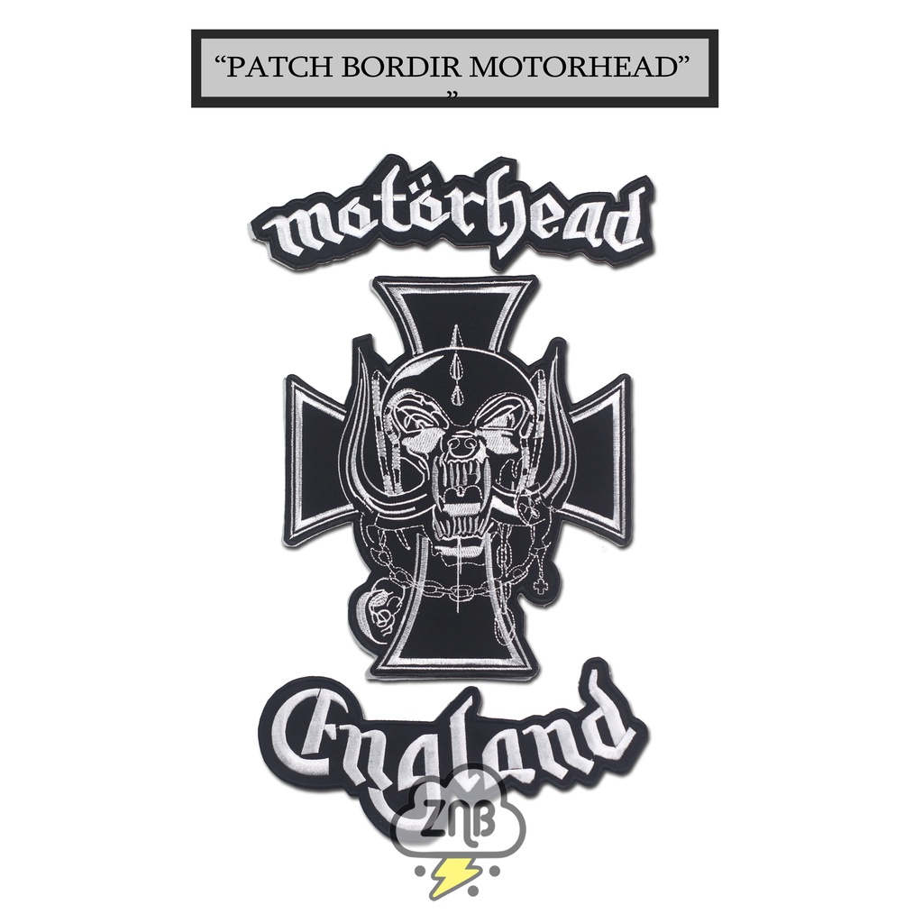 BACKPATCH BORDIR MOTORHEAD PATCH MOTOR EMBLEM TEMPELAN JAKET DAN ROMPI