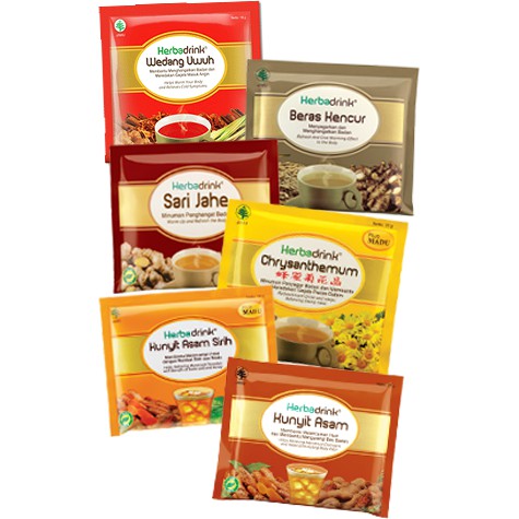 

Herbadrink Dus Isi 5 Sachet Rasa Sari Jahe dan Varian Rasa Lainnya