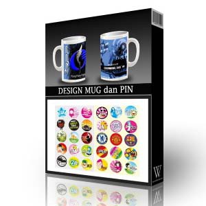 Kumpulan Template Desain Mug Dan Pin Lengkap