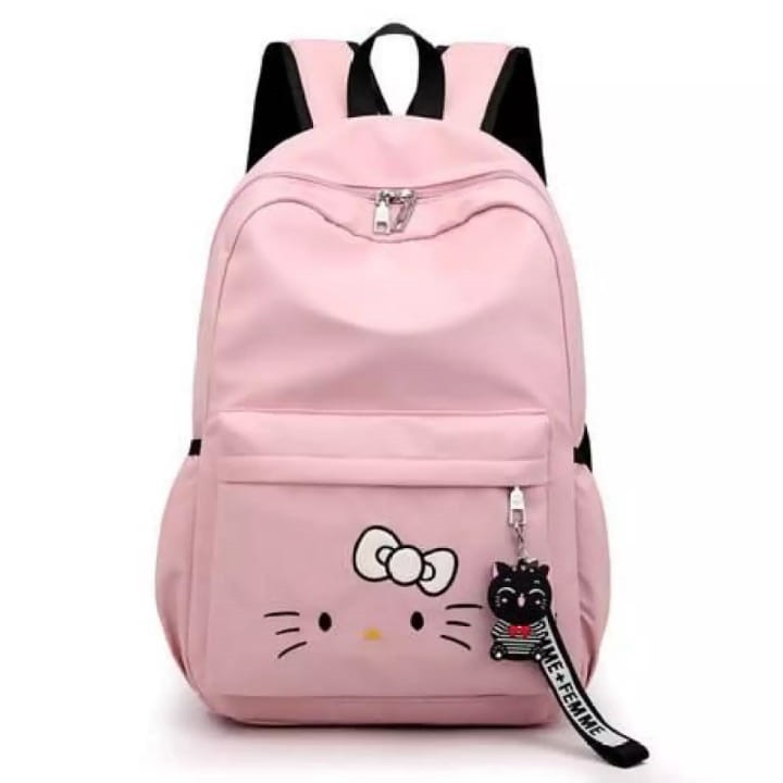 Twenty Bag - Tas Ransel Sekolah Anak Wanita Dan Pria Untuk Anak PAUD TK SD SMP Terbaru 2021 Kekinian Motif Carakter Hello KITTY Korean Sytle Bahan Canvas