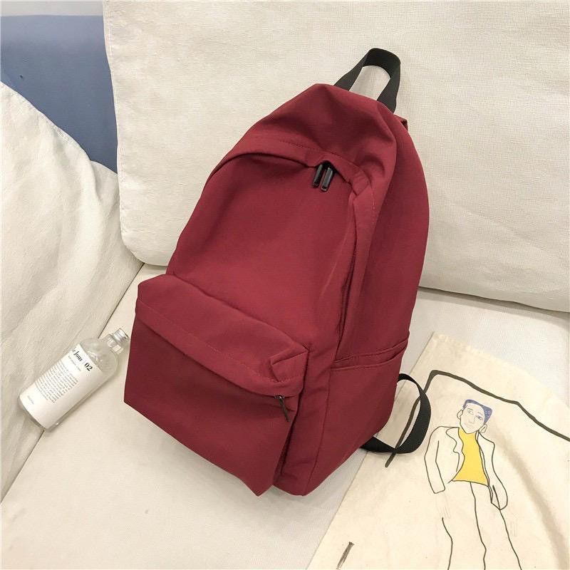 Tas Punggung Backpack Ransel Kanvas Polos Fashion Sekolah