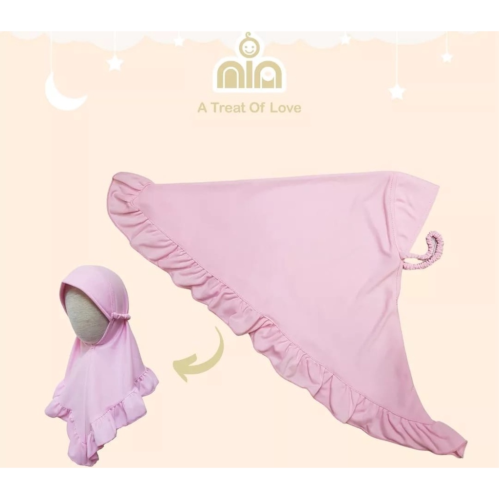 JILBAB BAYI PEREMPUAN 0-12 BULAN WARNA POLOS PREMIUM JILBAB VINATA