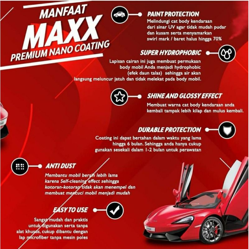 AUTO MAXX FUSHION PRO MAXX PREMIUM NANO COATING CAR CARE EXTERIOR CAR DETAILING PERAWATAN BODY MOBIL