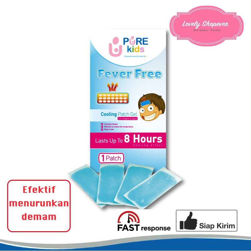 SATUAN PURE BABY PURE KIDS PUREBABY PUREKIDS FEVER FAVER FREE PLESTER KOMPRES ANAK DEMAM PANAS