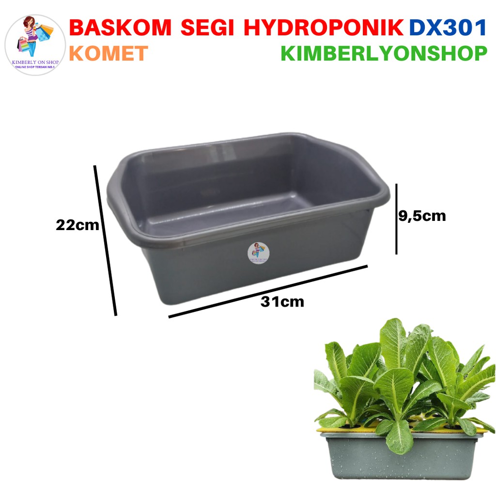 Baskom Segi Plastik Hydroponik 301 Platinum