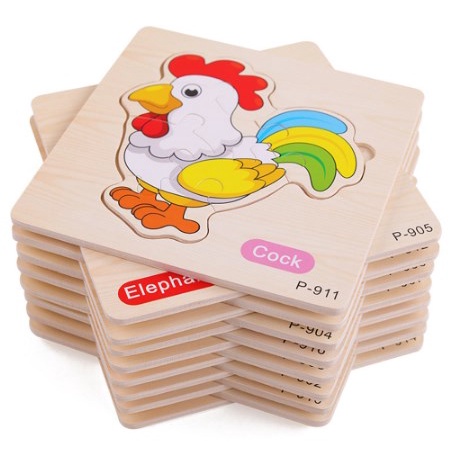 MAINAN PUZZLE KAYU ANAK HEWAN KARTUN/MAINAN EDUKASI ANAK BAYI / WOODEN PUZZLE TOYS | FADHILAH SHOP BJB