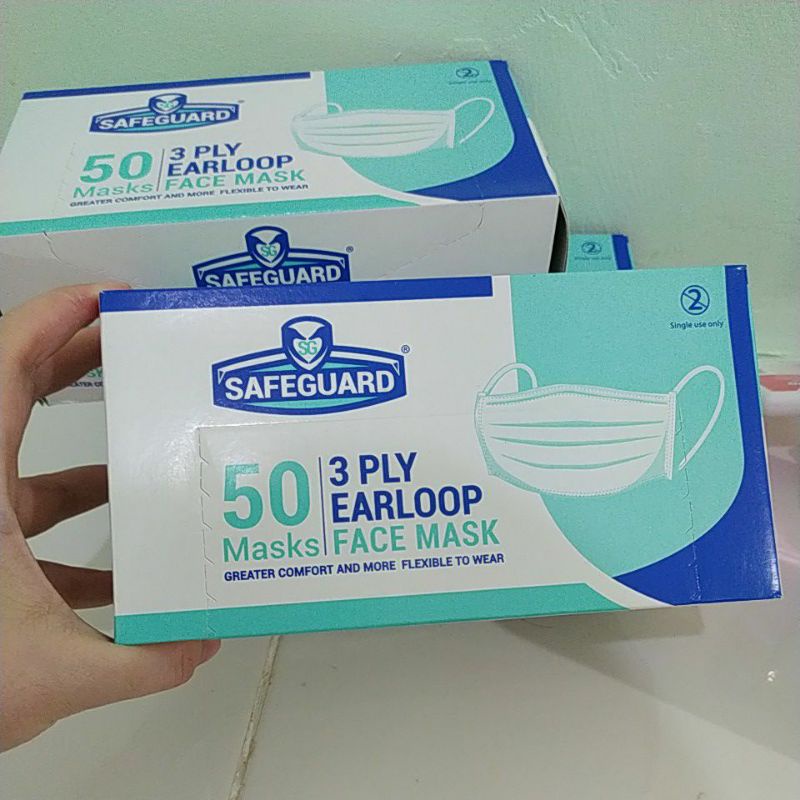 Masker SENSI SAFEGUARD 1box isi 50 pcs Embos Original