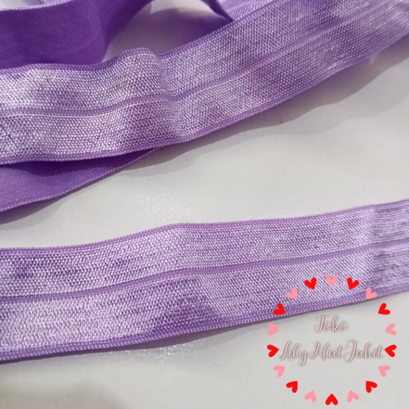 Karet Foe Polos 2cm - Ungu