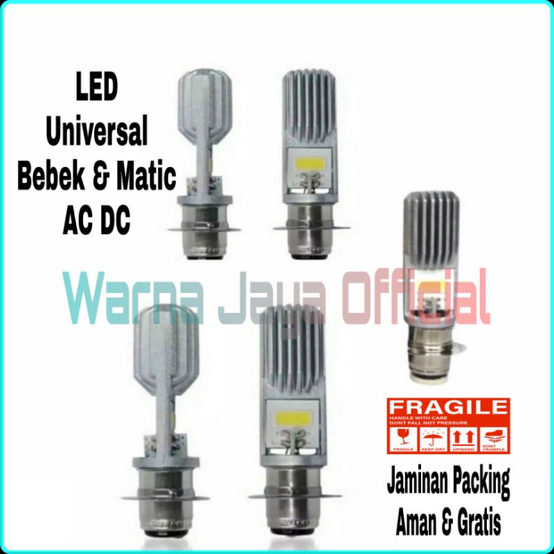 Lampu Utama Motor LED 2 sisi AC DC Universal Motor Bebek Matic HYS Aksesoris Acesories Lampu Variasi