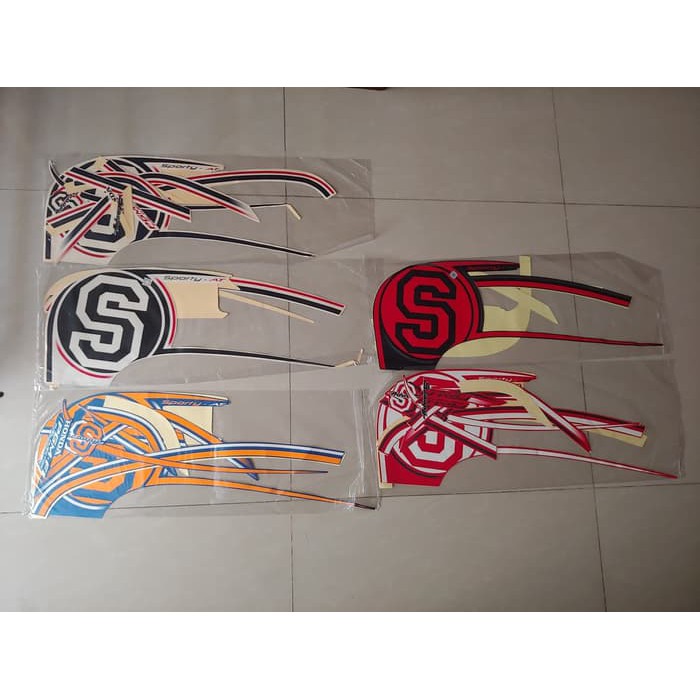 Stiker Bodi &amp; Lis Body &amp; Striping Scoopy Fi 2014 Sporty