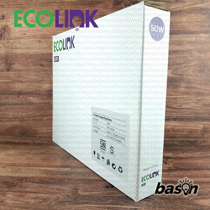 ECOLINK FL007 50W - Lampu Sorot LED Floodlight - IP65 Outdoor