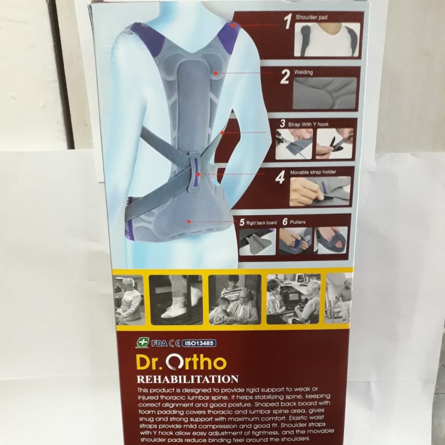 Korset Lumbal TLSO / Terapi Penyangga Punggung / Lumbar Support High Back Dr Ortho OH-168