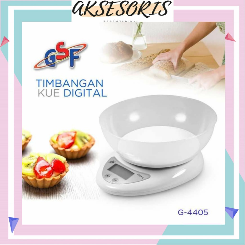 TIMBANGAN DAPUR DIGITAL MANGKOK / TIMBANGAN KUE 5KG GSF 4405 / TIMBANGAN DIGITAL MANGKOK / TIMBANGAN KUE DAPUR SERBAGUNA 5 KG GSF 4405 / GSF G 4405 / GSF G-4405