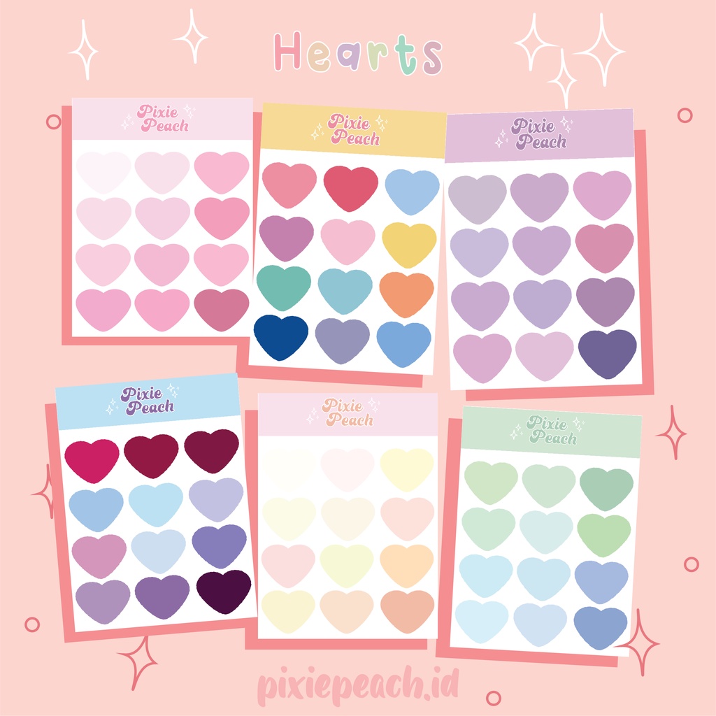 

Stickers sheet Sticker Heart | Jurnal Bujo scrapbooking stickers decorative
