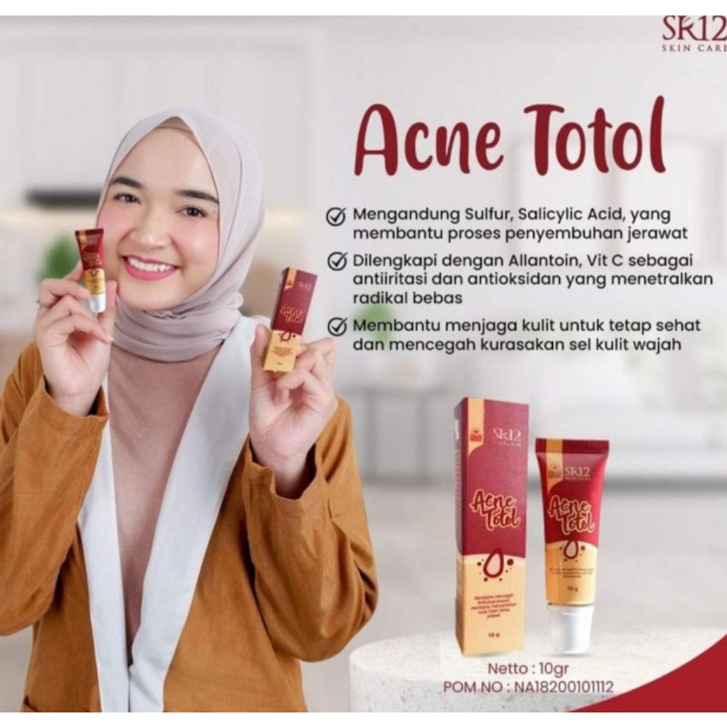 ACNE TOTOL SR12 SKINCARE BPOM HERBAL SR 12 Cream Krim Mengobati Mencegah menghilangkan Jerawat Batu