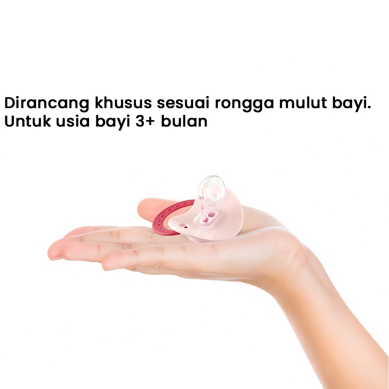 Zippy Dot / Empeng Bayi Silikon Usia 3+ Bulan Silicone Pacifier Dot Orthodontic BPA Free ZIP-OK-062 Varian Warna-1