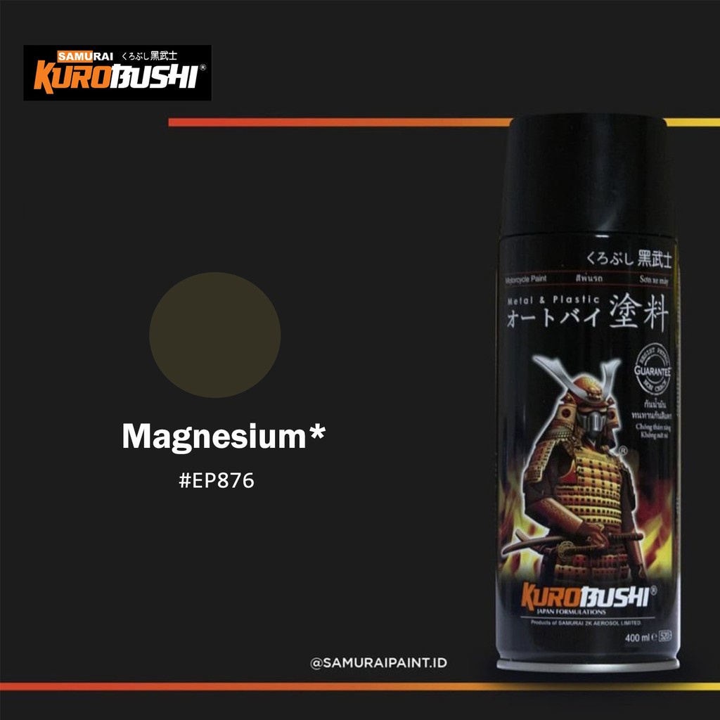 Cat Semprot Samurai paint Engine Part Magnesium EP876* Warna Magnesium Blok Mesin