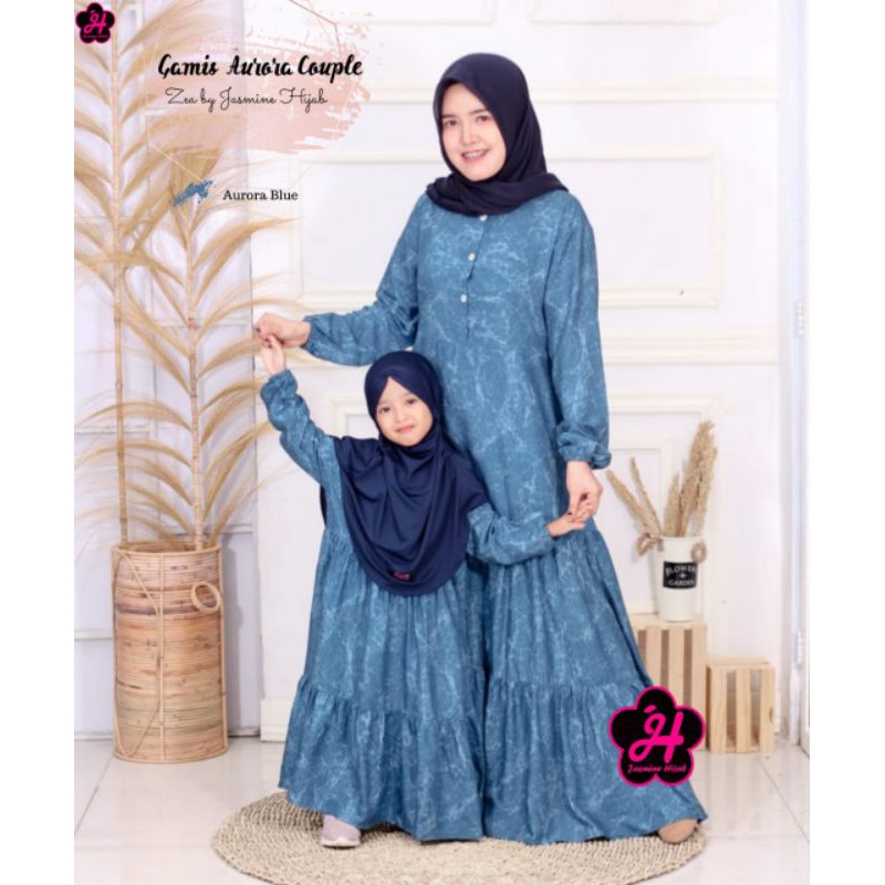 GAMIS COUPLE MOM AND KIDS AURORA SERIES ZEA BY JASMINE HIJAB