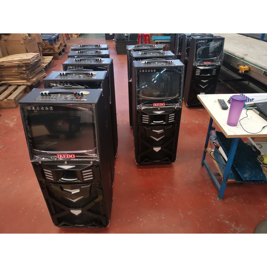 PROMO MURAH Speaker Bluetooth Ikedo Portable 16inch LED TV 12inch Speaker Video Karaoke Player