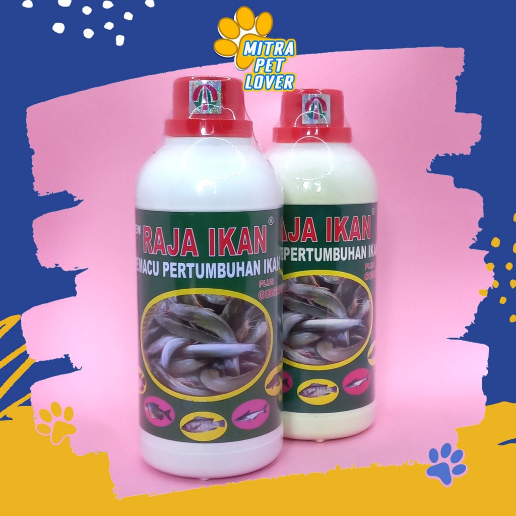 OBAT PEMACU PERTUMBUHAN IKAN - RAJA IKAN 500 ML ORIGINAL - RAJAIKAN MEMICU TUMBUH IKAN DENGAN MULTIVITAMIN MINERAL SEHAT AMAN - MURAH - PET ANIMAL FISH HEALTHCARE &amp; VETERINARY TAMASINDO KESEHATAN DAN VITAMIN TERNAK HEWAN BINATANG PELIHARAAN MITRAPETLOVER