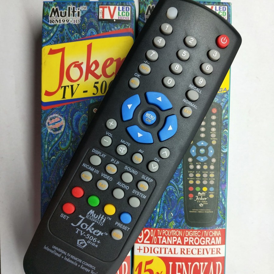 Remote tv universal joker tv -506 + giga lcd led hdmi