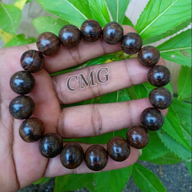 gelang asli kayu gaharu kalimantan tenggelam super 12mm