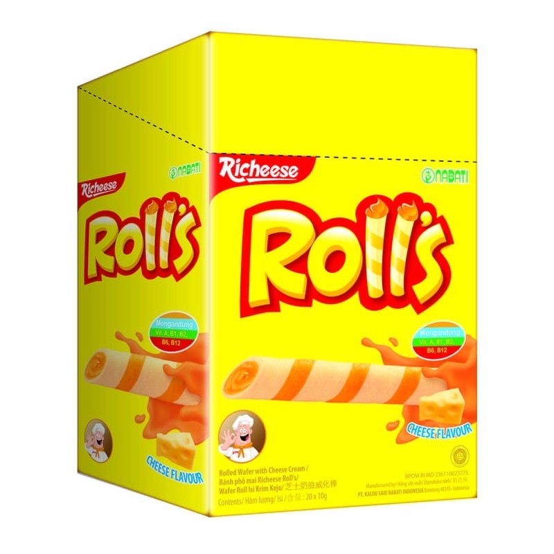 

Richeese Nabati Rolls Keju - Netto 20 x 8 gr