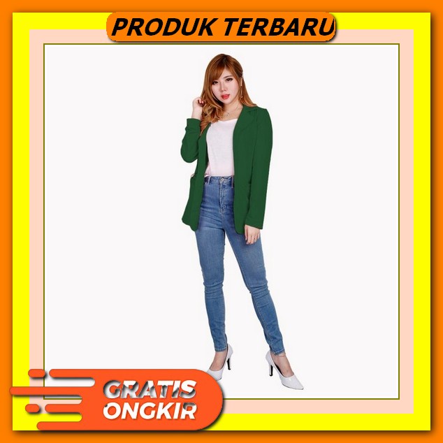 Long Blazer Wanita Import Korean Style Bahan Linen Premium Lengan Panjang/Baju Jas Rompi Jaket Cardi