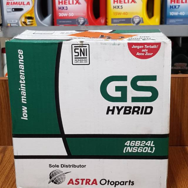 Aki GS HYBRID NS60L ASTRA Otoparts ( ERTIGA EVALIA LIVINA MARCH)