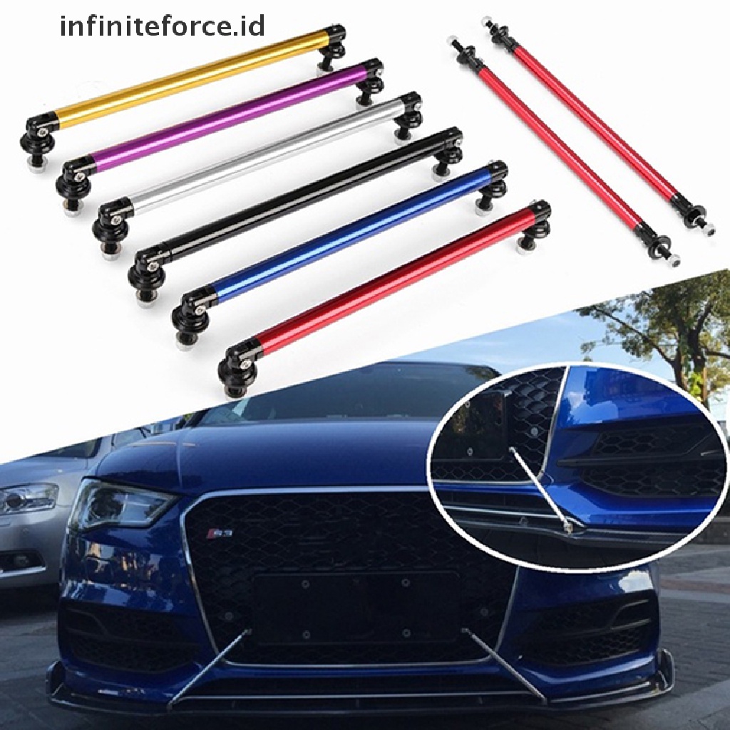 (infiniteforce.id) 2 Pcs Tiang Strut Bar Penyangga Bumper Depan / Belakang Mobil Universal Adjustable