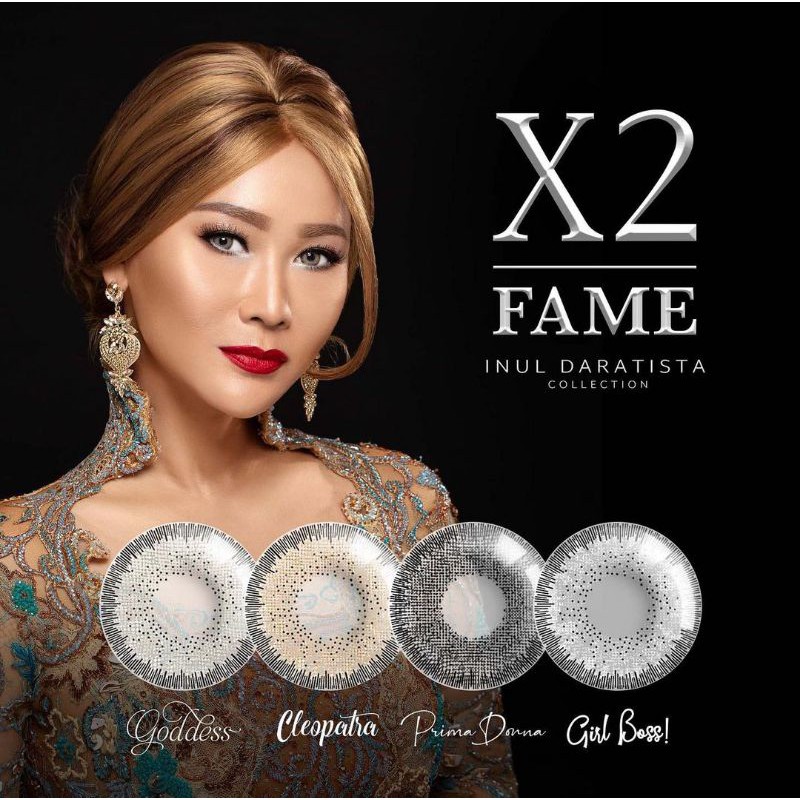 SOFTLENS X2 FAME INUL DARATISTA NORMAL &amp; MINUS -0.50 sd -3.00 FREE LENSCASE 14.5MM CLEOPATRA GODDESS GIRL BOSS PRIMA DONNA BY EXOTICON / Softlen Soflen Soflens