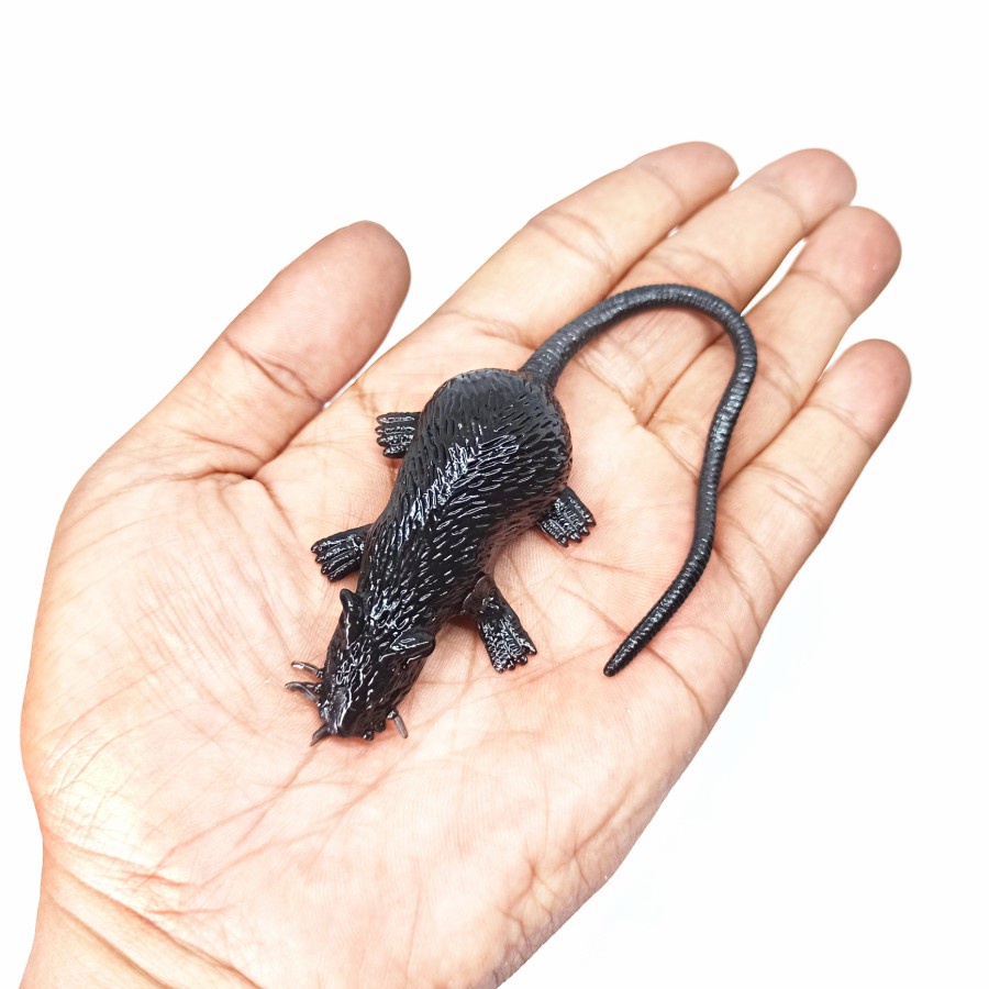 MAINAN TIKUS CURUT BESAR ELASTIS BLACK MOUSE STICKY TOYS PRANK TOY- MAINAN ANAK MANIPULASI HEWAN PRANK TOY MURAH