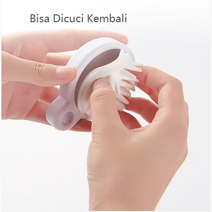 {CLASHOP}Alat Pijat Kepala Silikon / Sisir Keramas Anti Ketombe / Sikat Sisir Pembersih Kulit Kepala