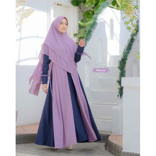 Gamis Mariyah by as_moslem/Gamis set Khimar syar'i/Gamis syar'i/Gamis by as moslem/Gamis Mariyah/as_
