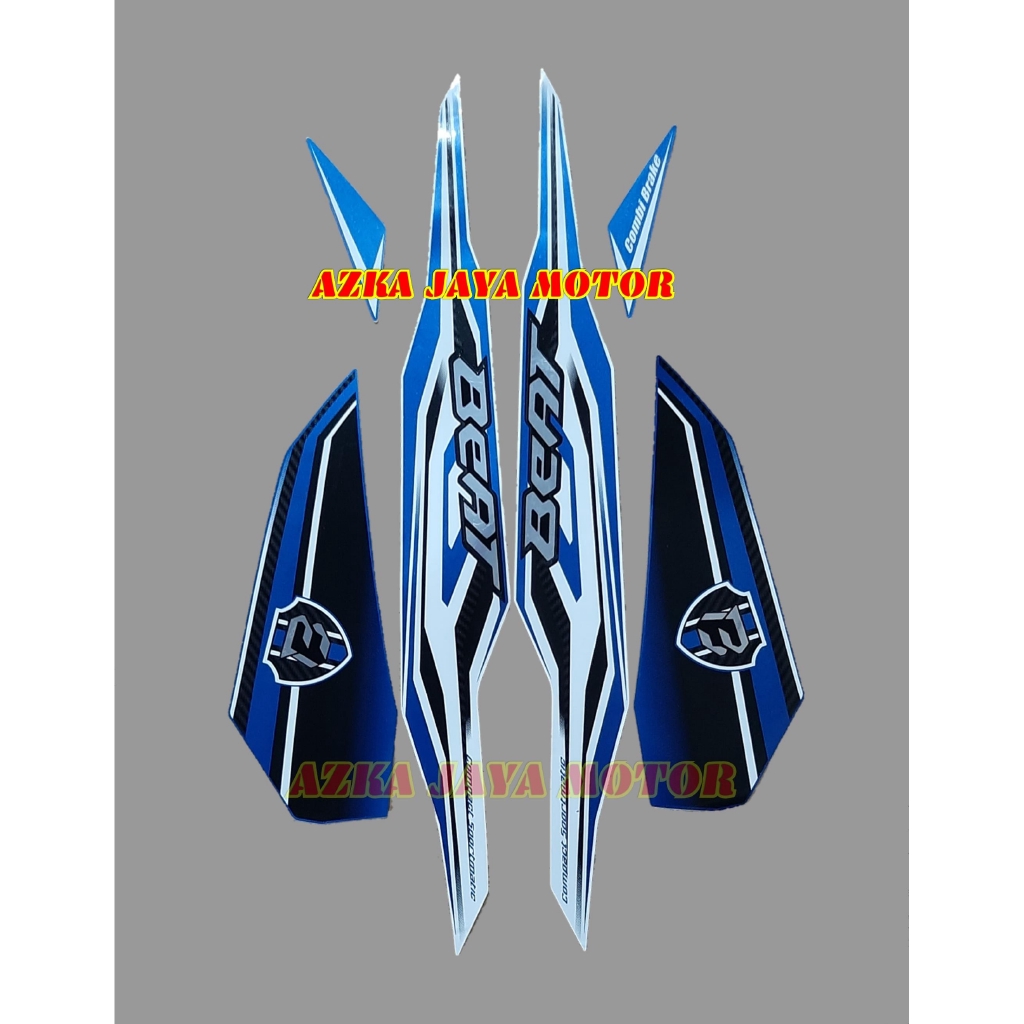 striping beat fi 2019 biru putih/ Sticker list honda beat fi 2019 warna biru putih