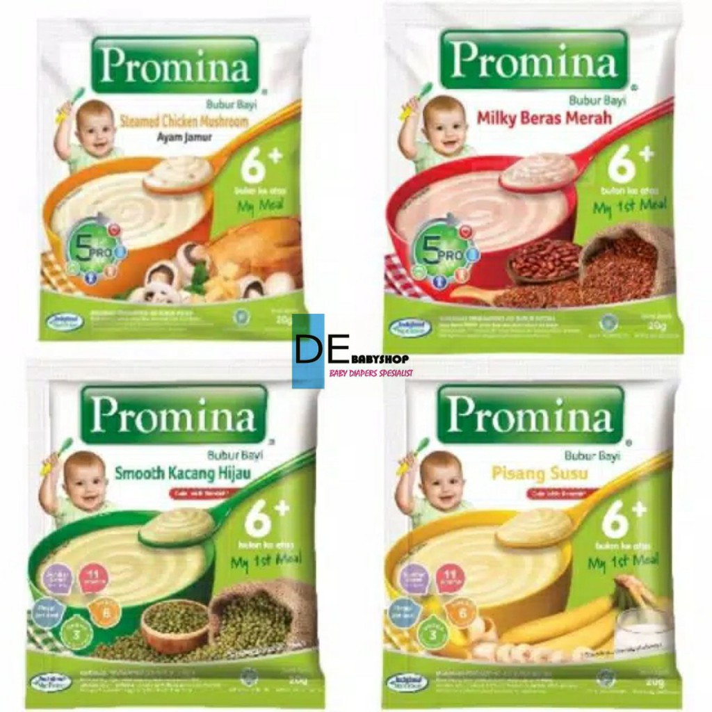 Promina Bubur Bayi 6 Sachet 20 Gr X 1pcs 8 Sachet 25 Gr Shopee Indonesia