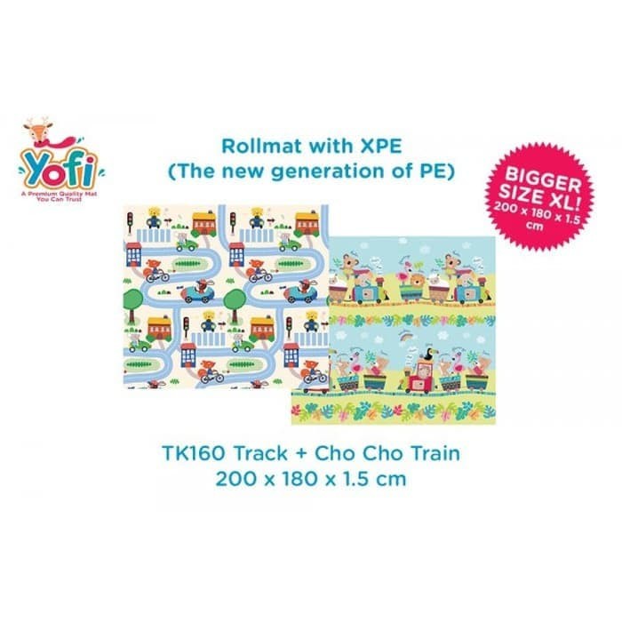 YOFI PLAYMAT CHO CHO TRAIN + TRACK 200X180X1,5CM TK 160