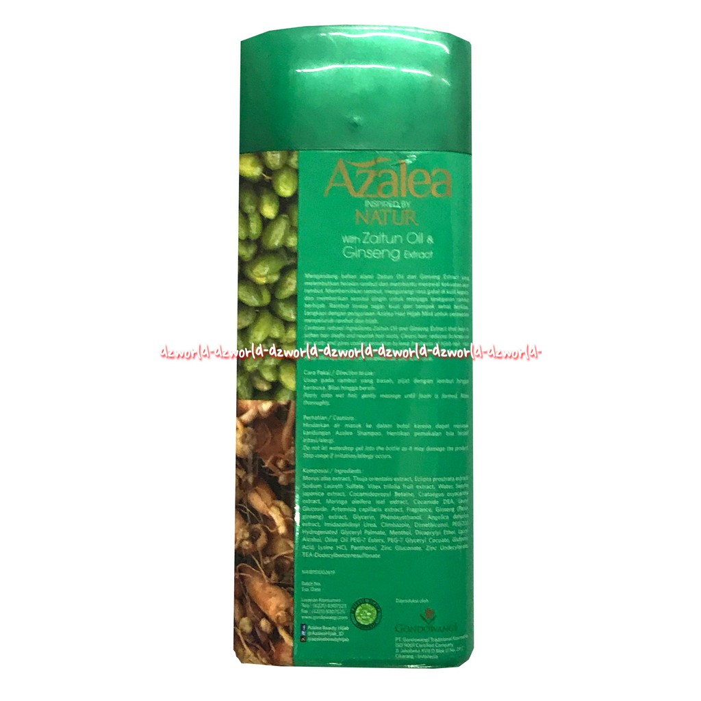 Azalea Hijab Shampoo 180ml Mengandung Bahan Alami Zaitun Oil Dan Ginseng Extract Sampo Aza Lea