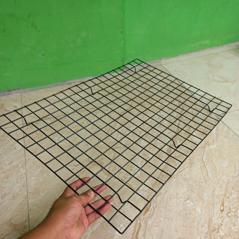 Cooling rak kotak&quot; plus nampan uk 60x40 cm / rak peniris makanan