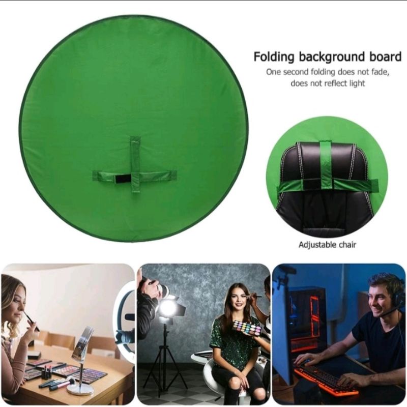 ( COD ) Green screen Portable Gaming Zoom Layar Backdrop Chrome key Reflektor Lipat Portable Background ChromaKey Kelas Online ZOOM OBS [READY STOCK]