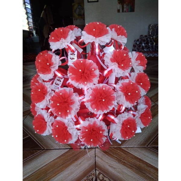 (15pcs)bunga telur pompom/pokok telok/bunga telur/kembang telur/aqiqah/khataman