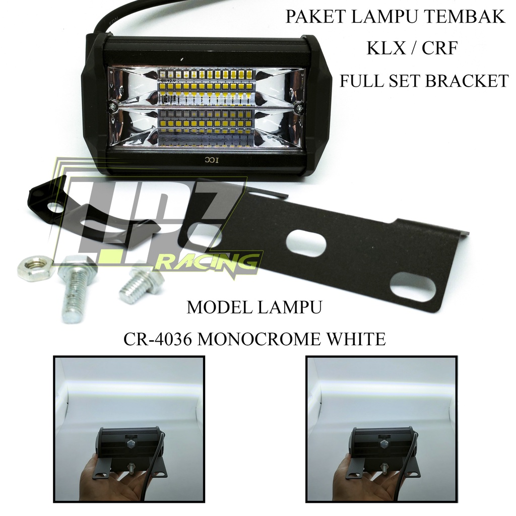 LAMPU SOROT TEMBAK CRF / KLX MODEL LAMPU CR-4036 WHITE MONOCROME 12DCV/30WATT