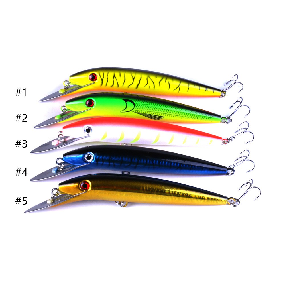 Hengjia 5pcs 19.7cm/45g Minnow Umpan Pancing Ikan Swimbait Fishing Lure metal tongue Sinking Bait