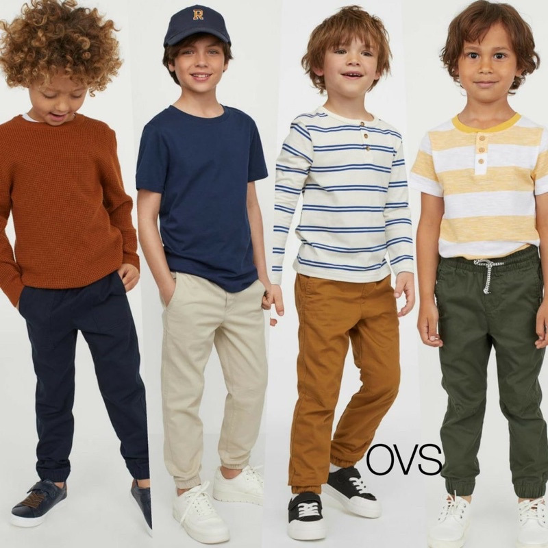 [2y-12y] Jogger Pants OVS 100% Original. Celana jogger anak laki-laki cowok branded. Celana panjang 