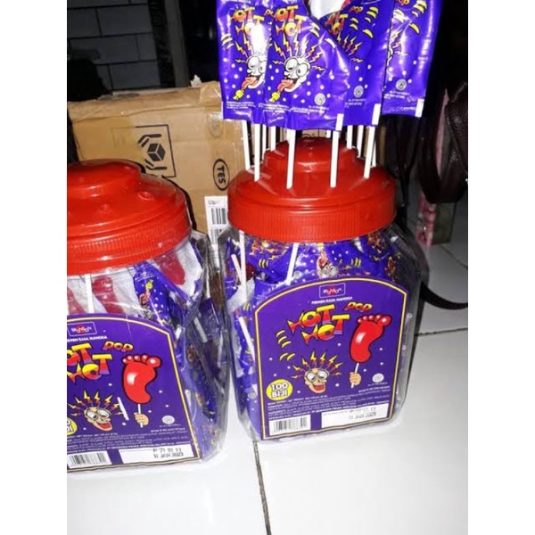 

permen hot hot pop bronson kaki pendekar biru toples isi 100 pcs